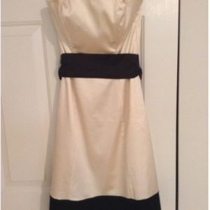 Satin Ivory and black dress